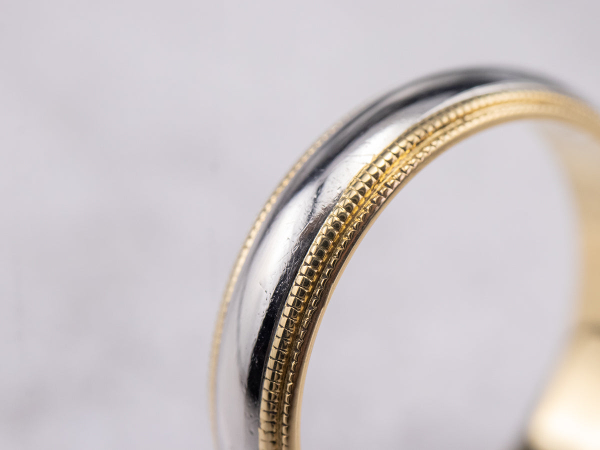 Platinum and 18K Gold Wedding Band