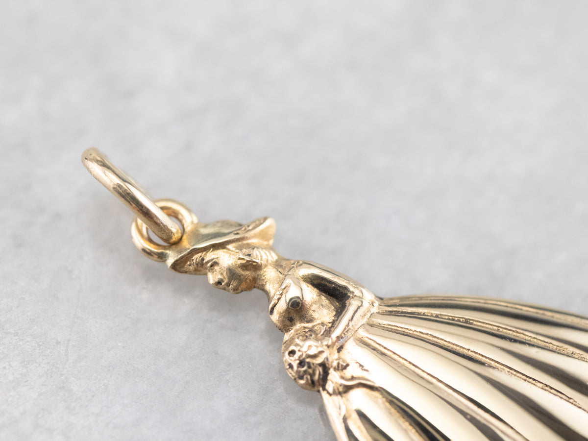 1960s Vintage Gold Bride Charm