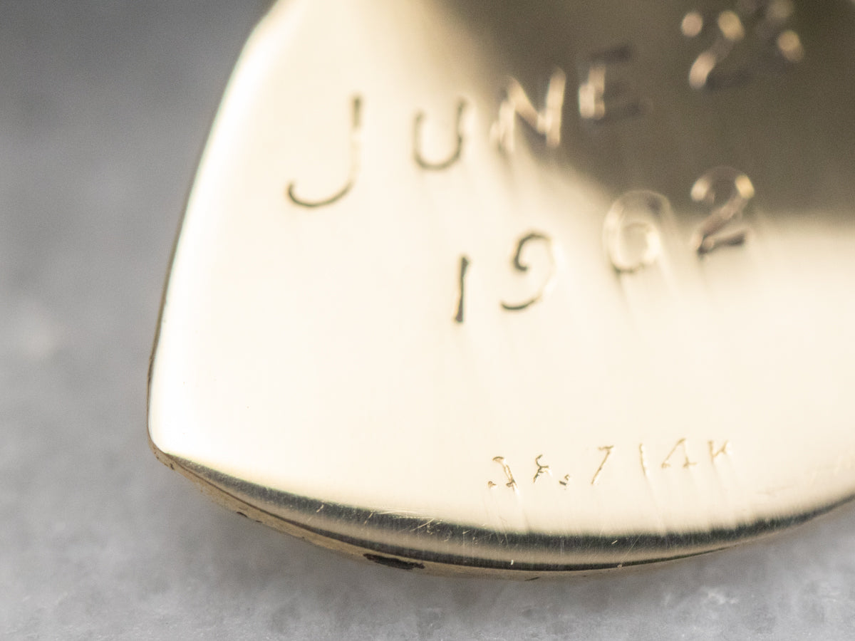 1960s Vintage Gold Bride Charm