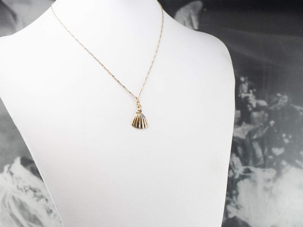 1960s Vintage Gold Bride Charm