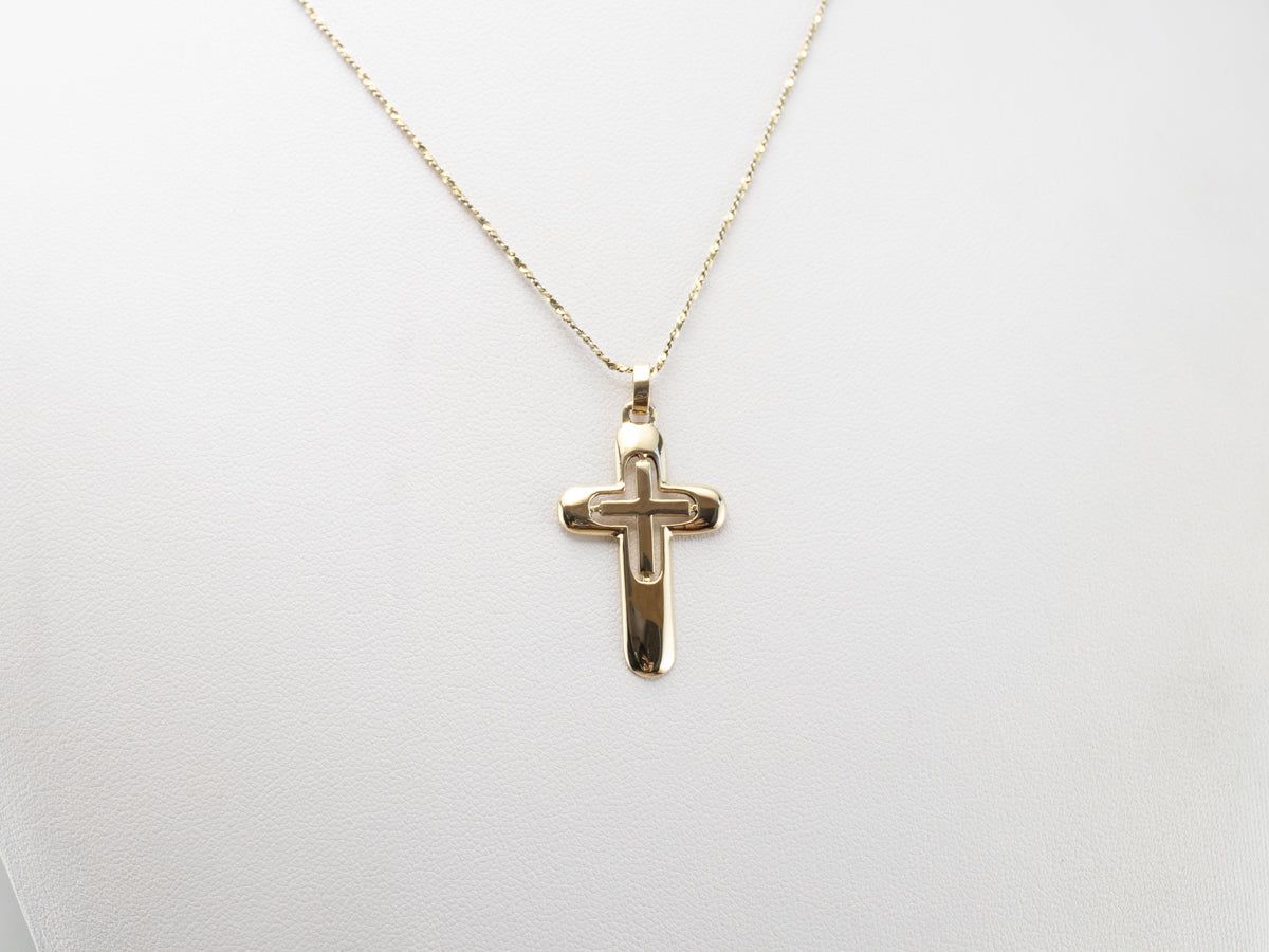 Vintage Yellow Gold Cross