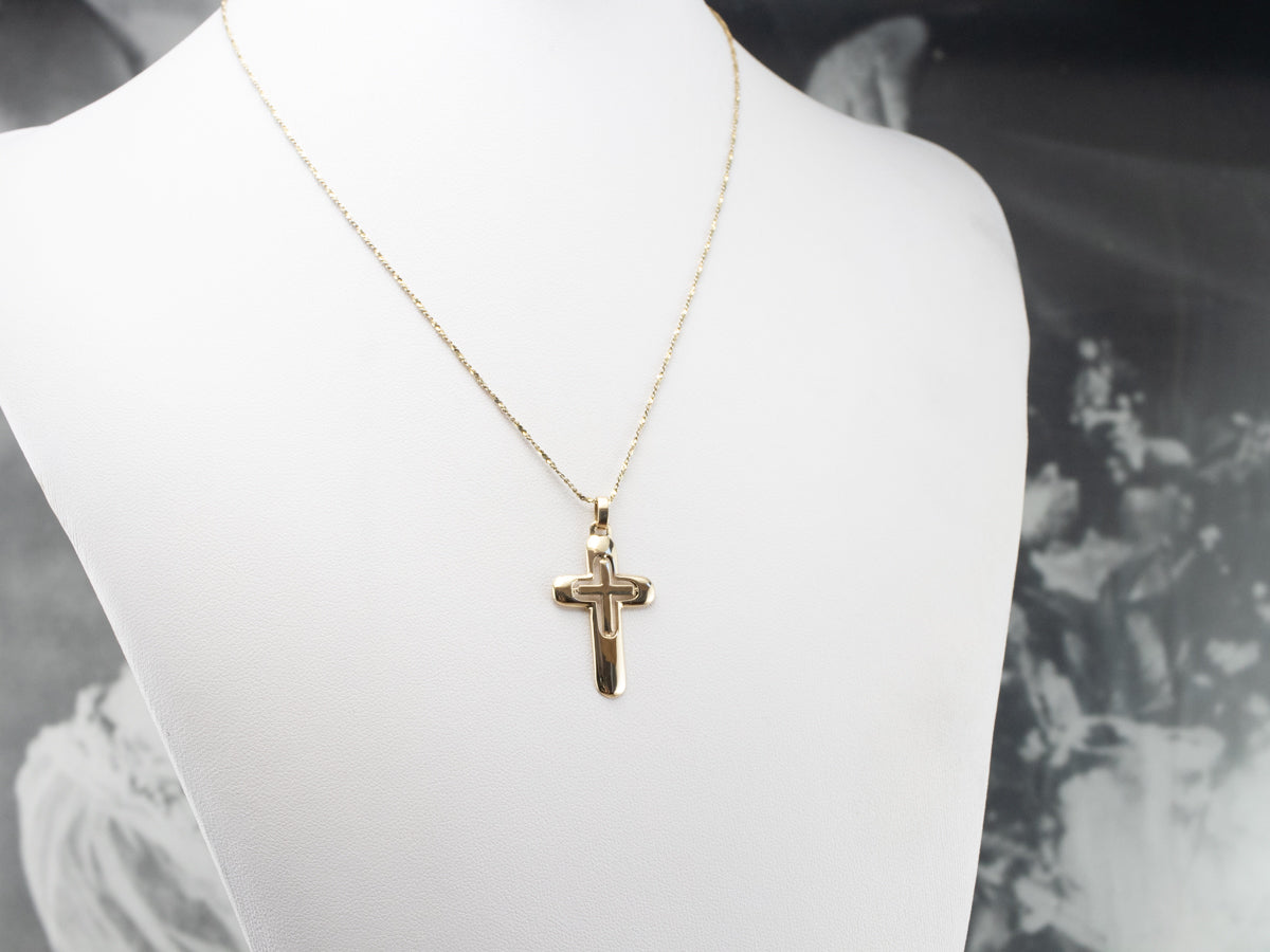 Vintage Yellow Gold Cross