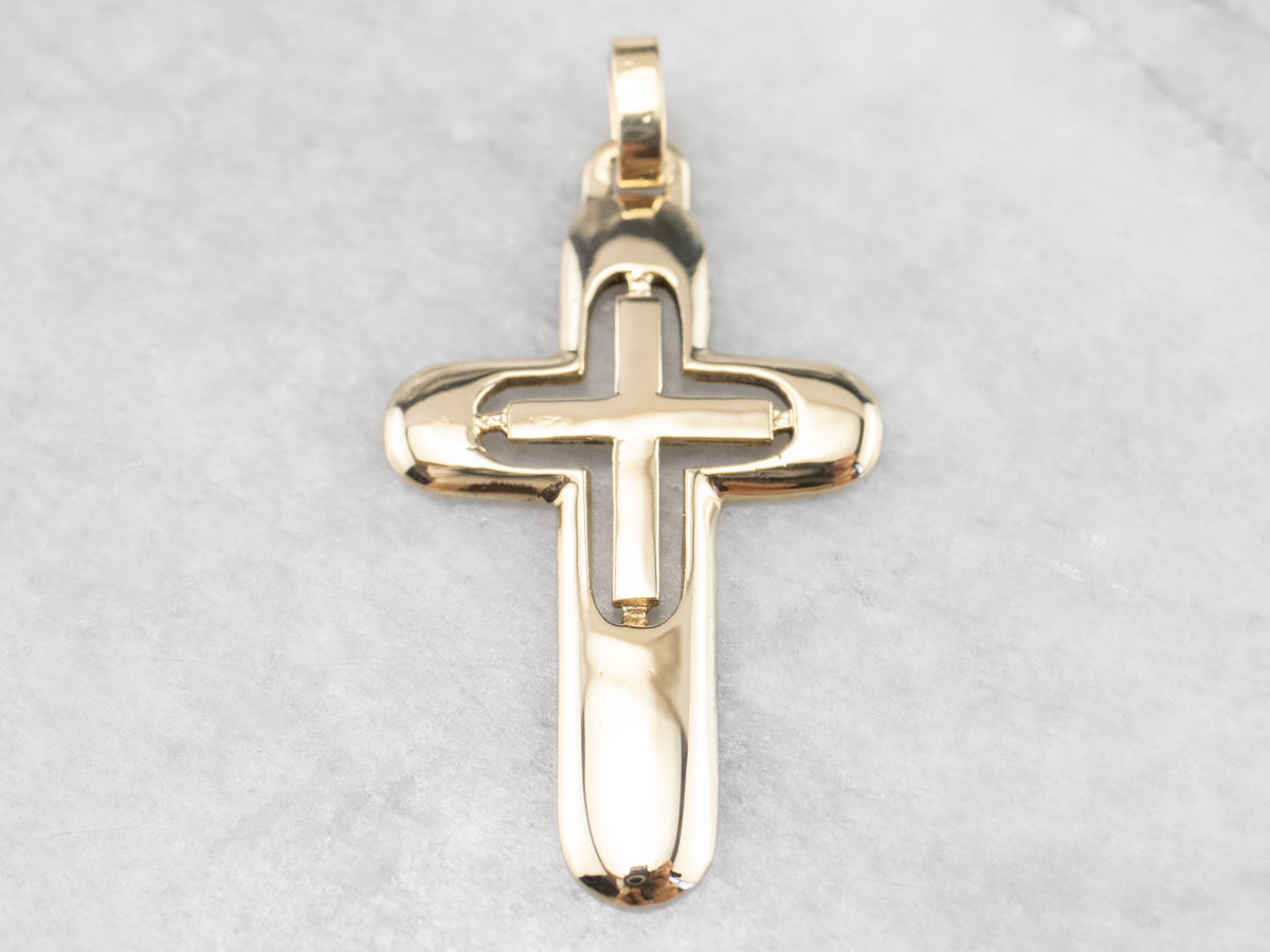 Vintage Yellow Gold Cross