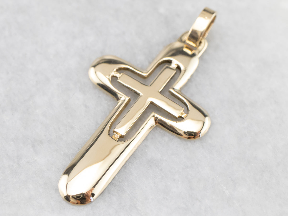 Vintage Yellow Gold Cross
