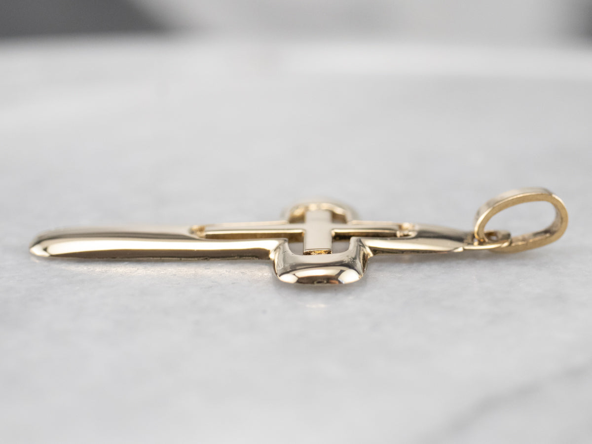 Vintage Yellow Gold Cross