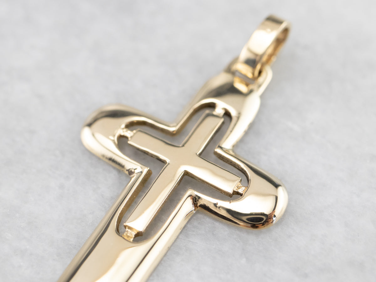 Vintage Yellow Gold Cross