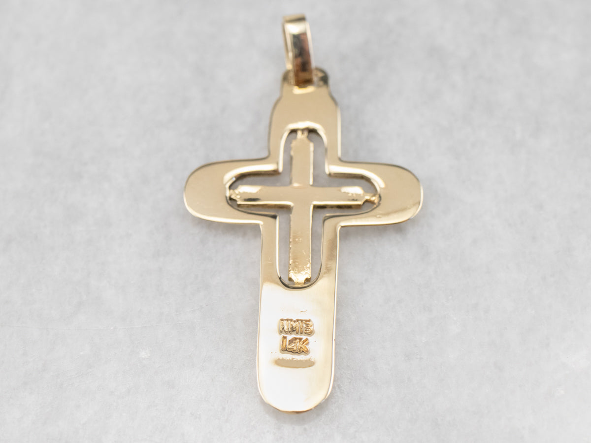 Vintage Yellow Gold Cross