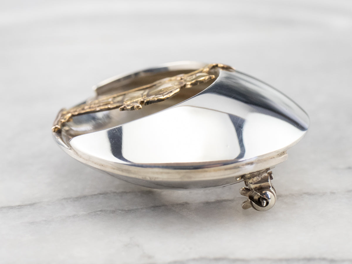 Mix Metal Spanish Conquistador Brooch