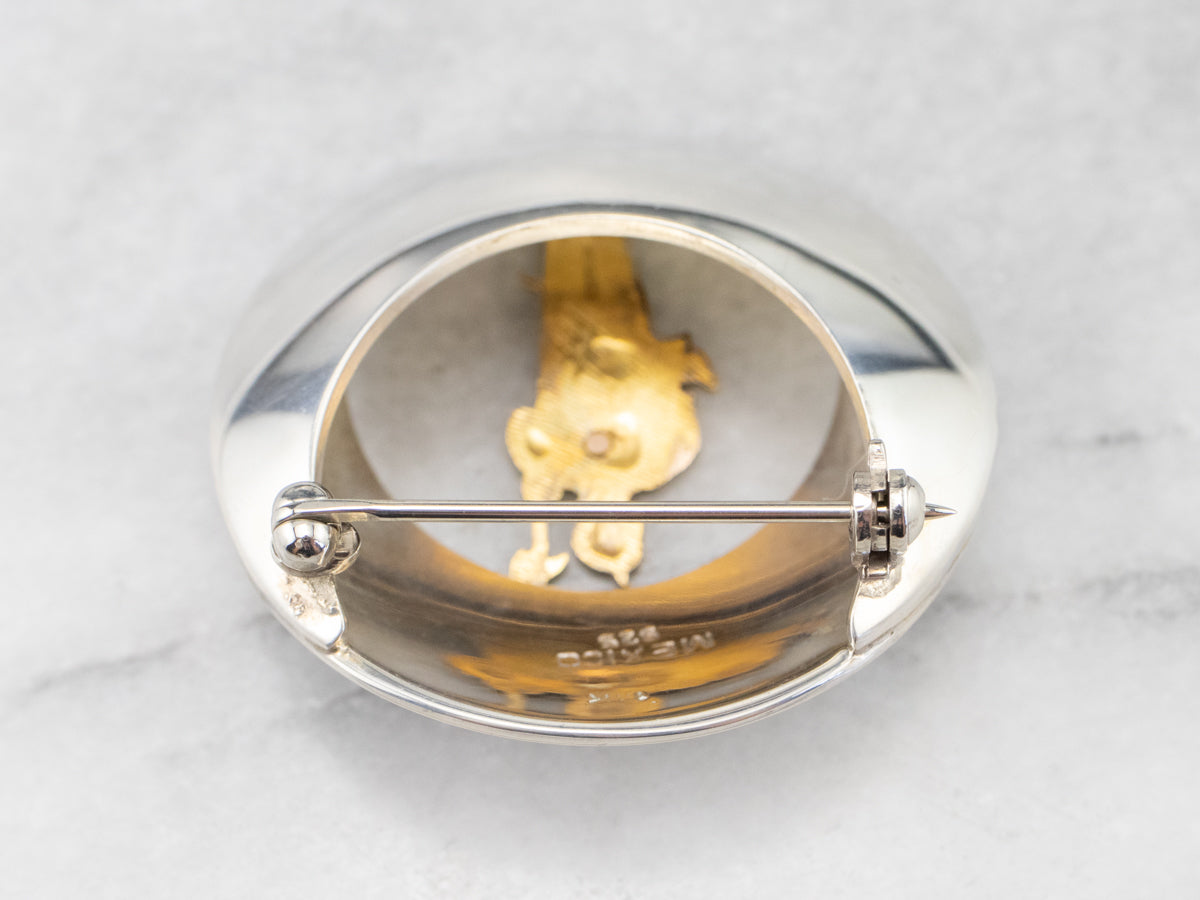 Mix Metal Spanish Conquistador Brooch