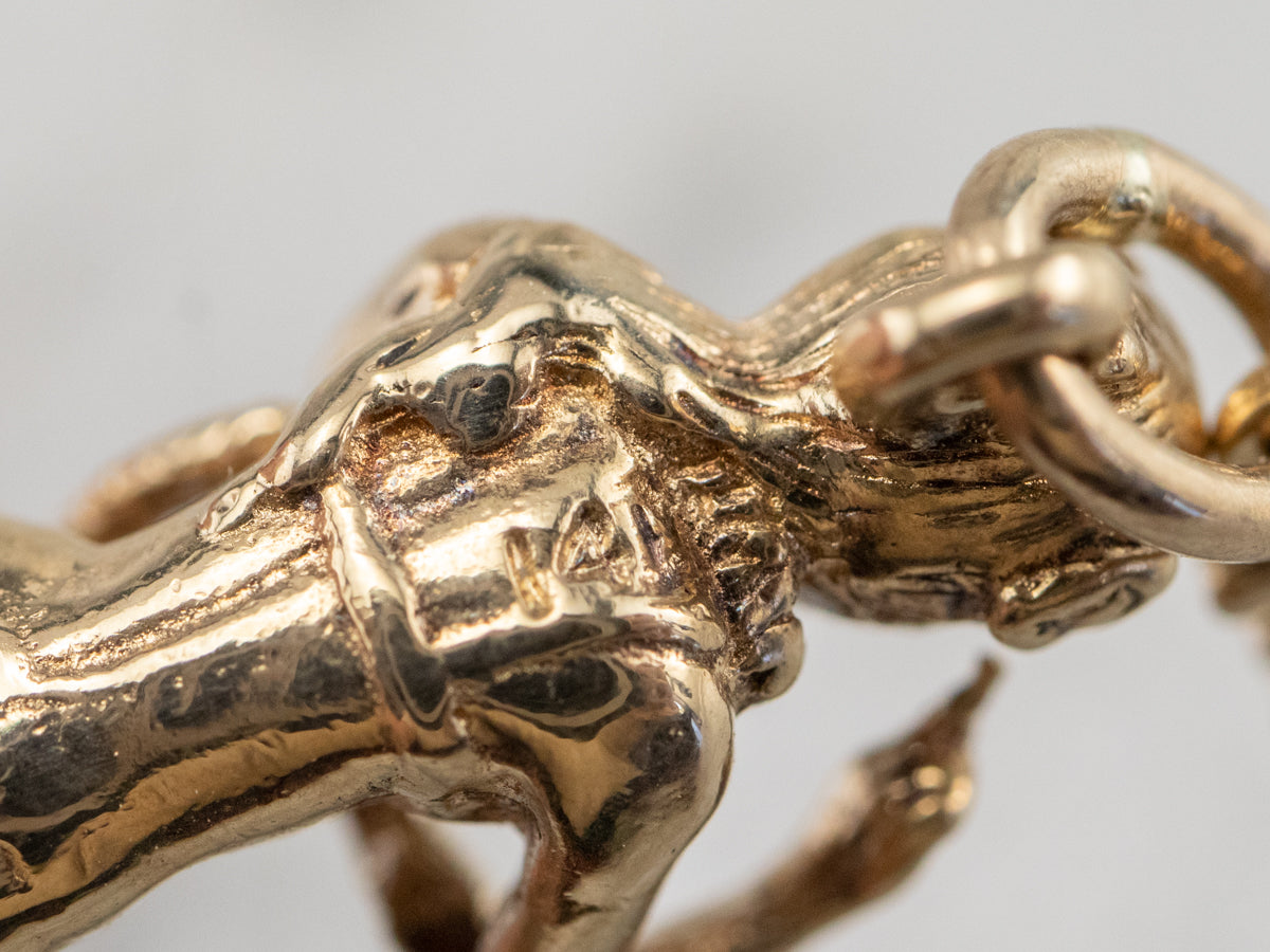 14K Gold Dancing Hula Girl Hawaii Charm