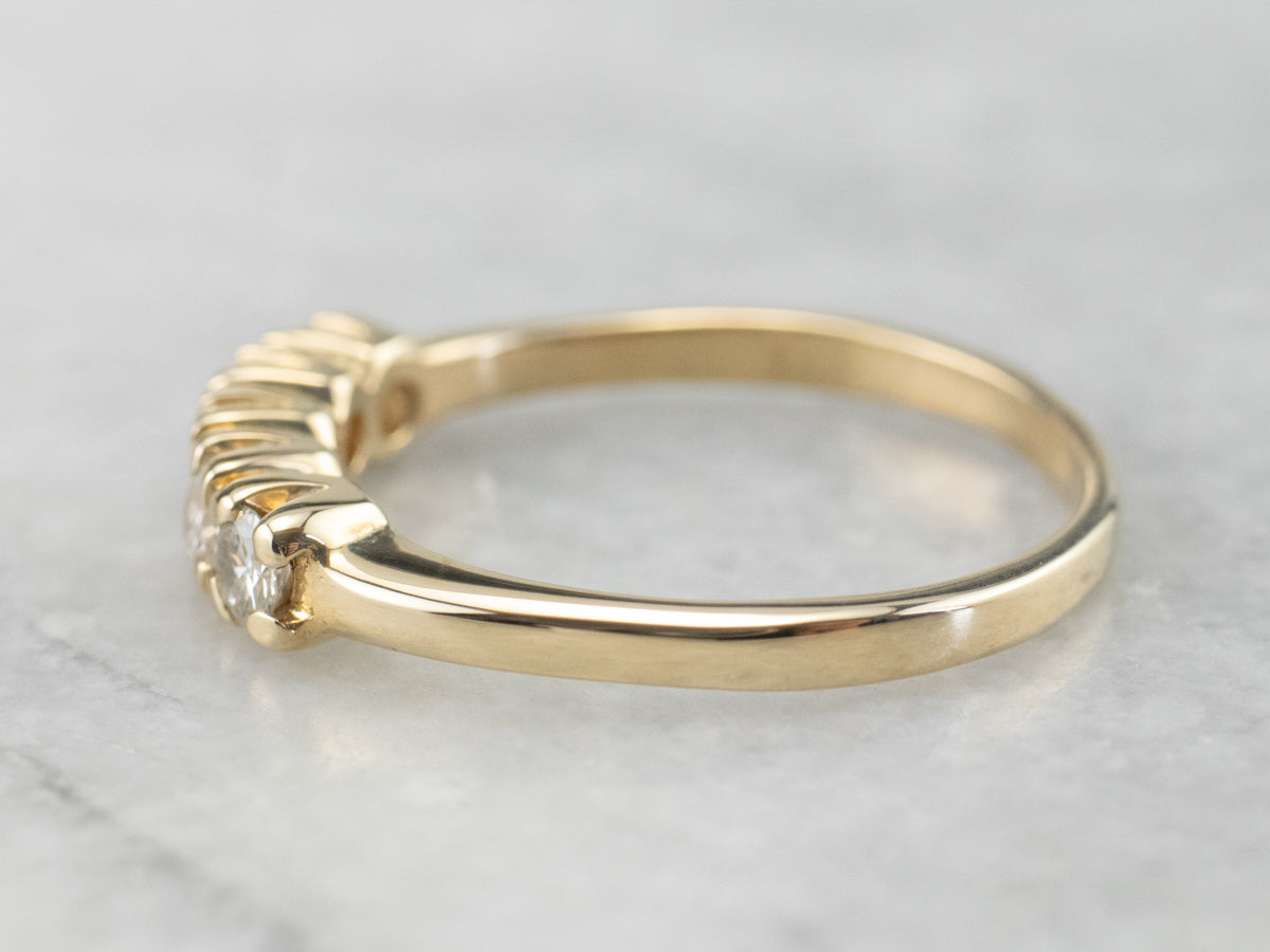 Five Diamond 14K Gold Wedding Band