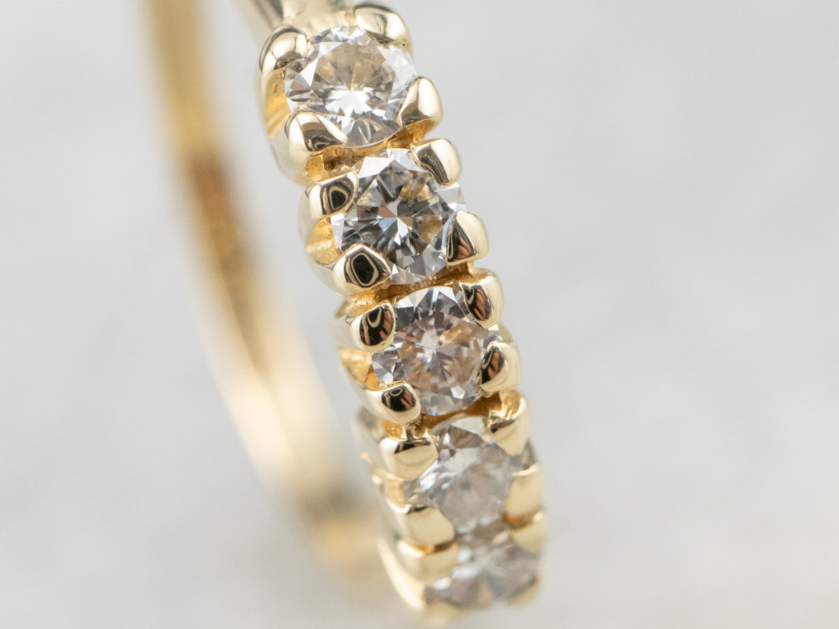 Five Diamond 14K Gold Wedding Band