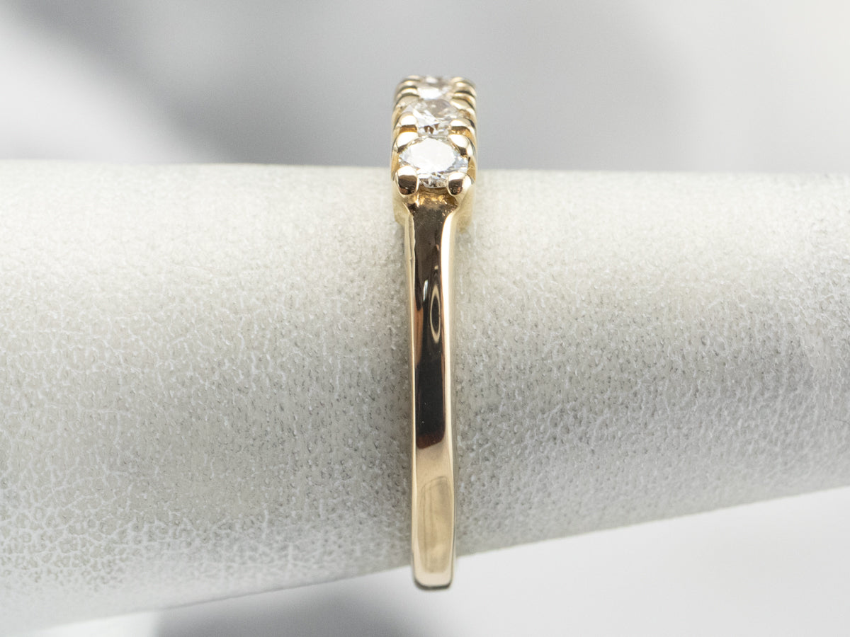 Five Diamond 14K Gold Wedding Band