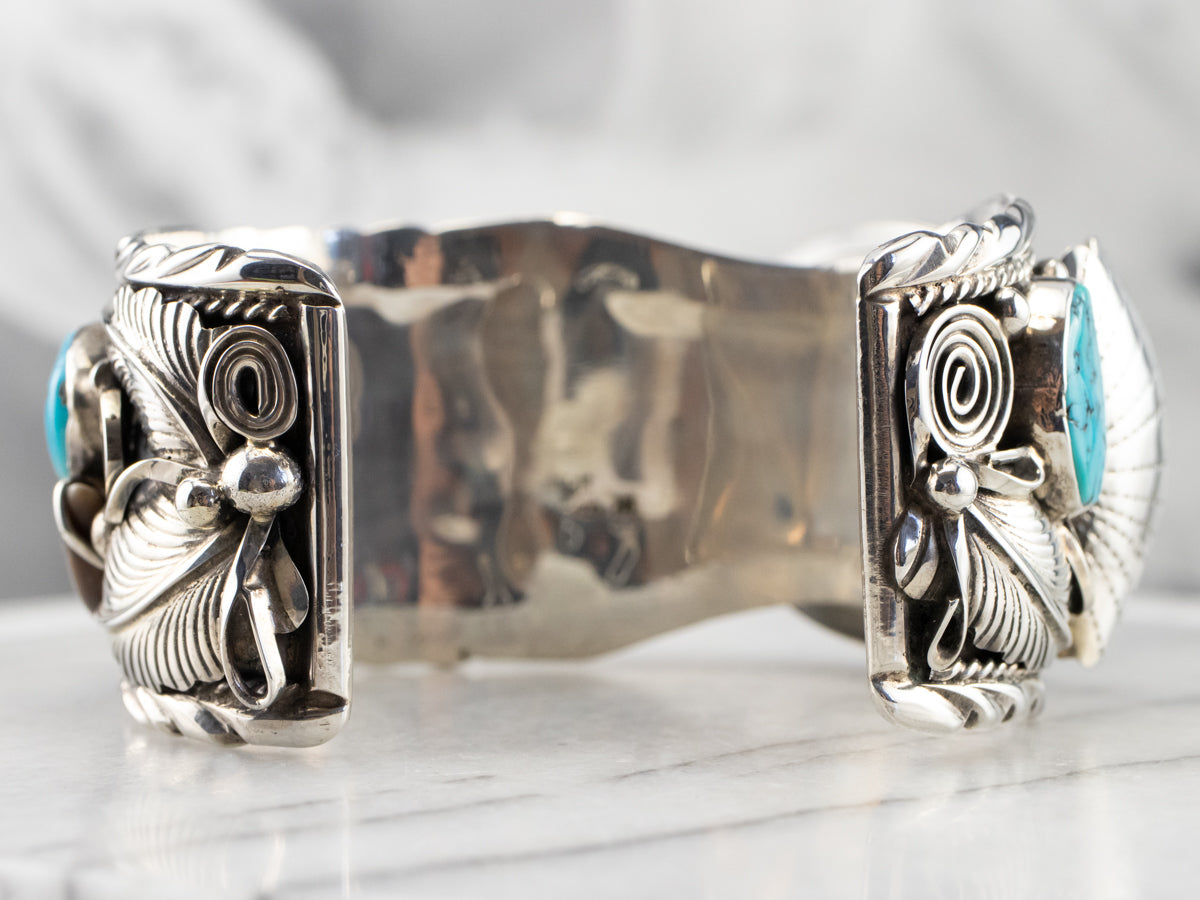 Brazalete de reloj Tissot coral navajo y turquesa