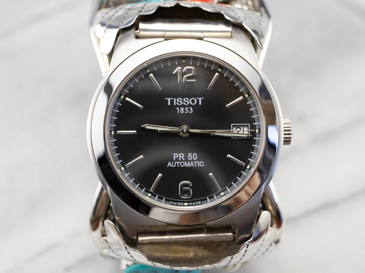 Brazalete de reloj Tissot coral navajo y turquesa