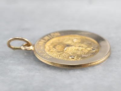 Gold Holy Communion Medallion