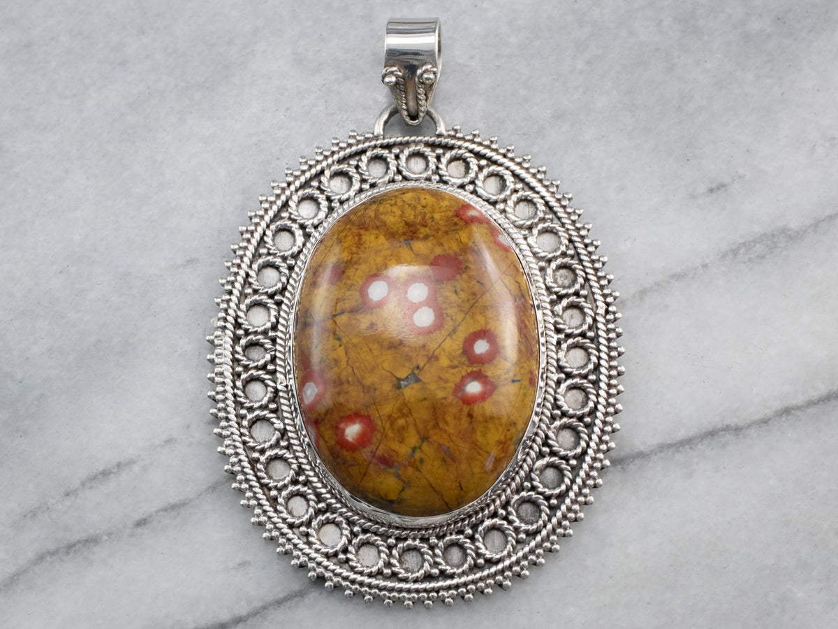 Sterling Silver Earthy Jasper Pendant