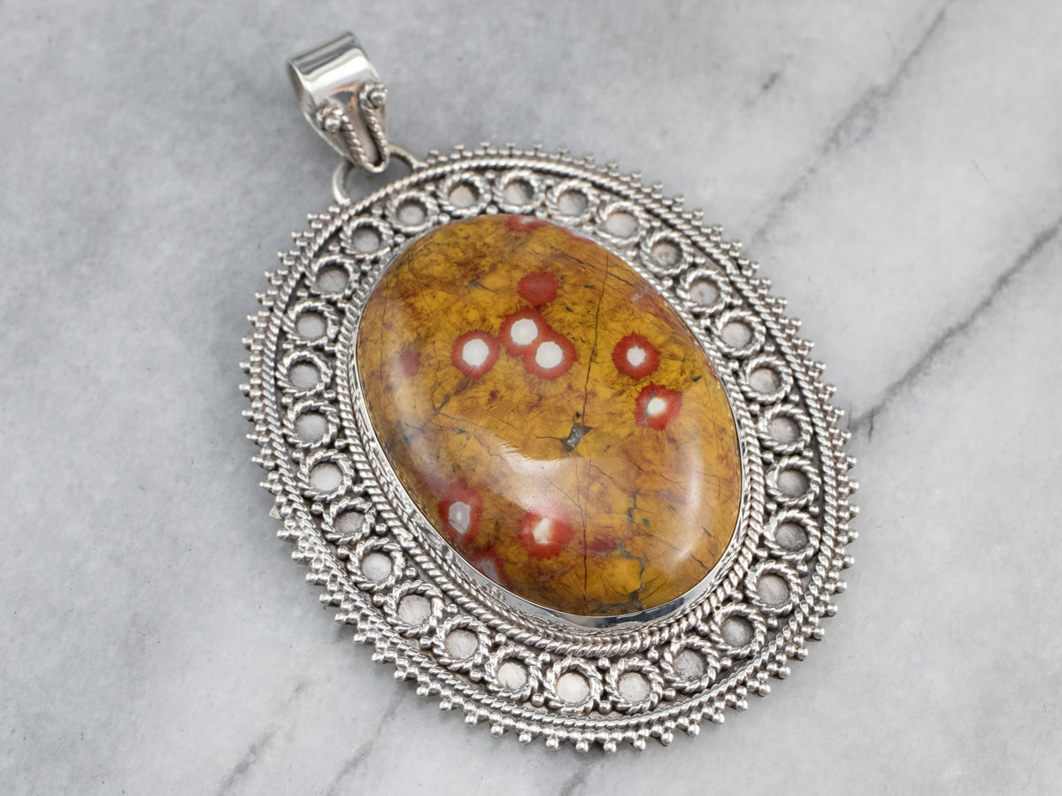 Sterling Silver Earthy Jasper Pendant
