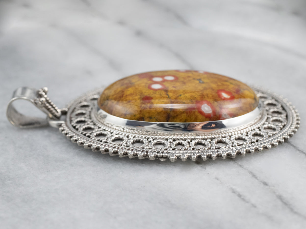 Sterling Silver Earthy Jasper Pendant