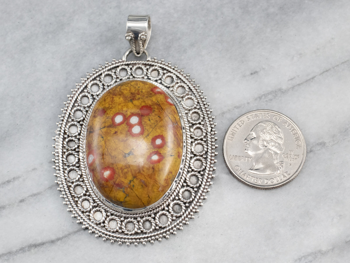 Sterling Silver Earthy Jasper Pendant