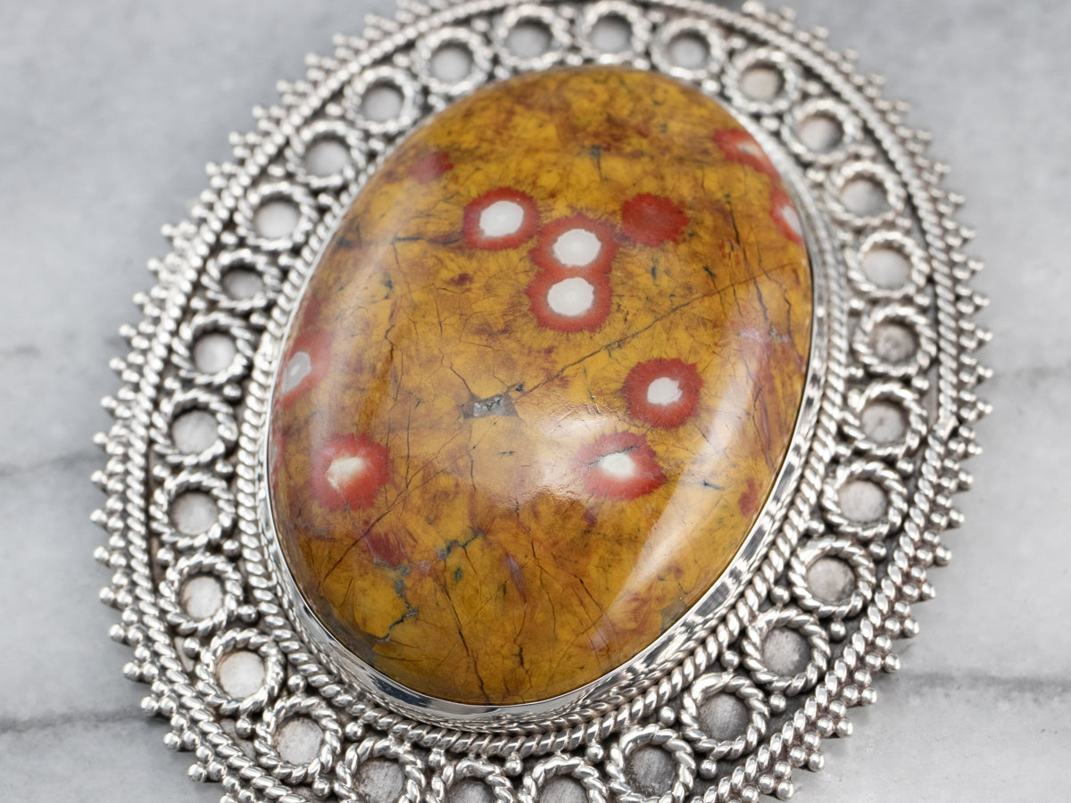 Sterling Silver Earthy Jasper Pendant