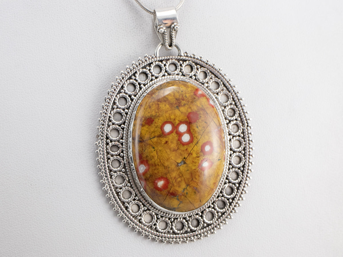 Sterling Silver Earthy Jasper Pendant