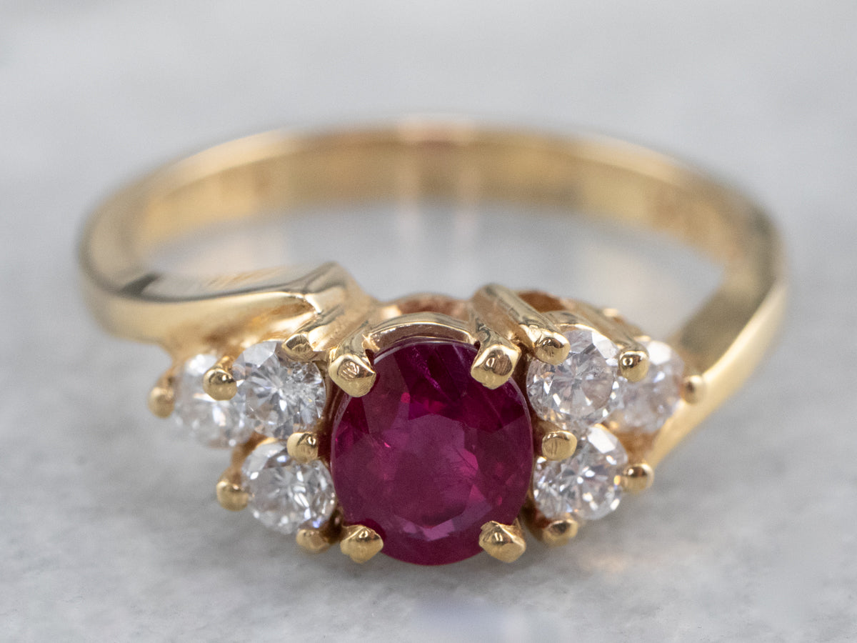 Ruby and Diamond Engagement Ring
