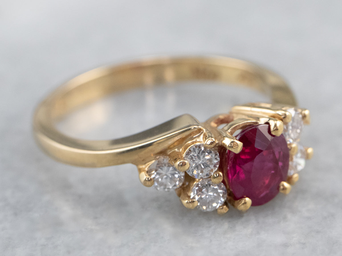 Ruby and Diamond Engagement Ring