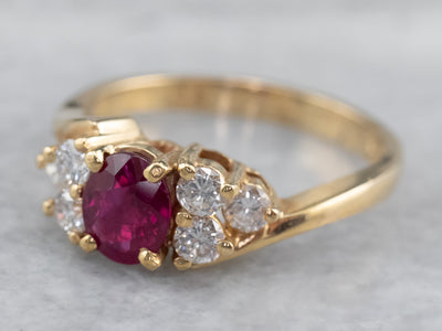 Ruby and Diamond Engagement Ring
