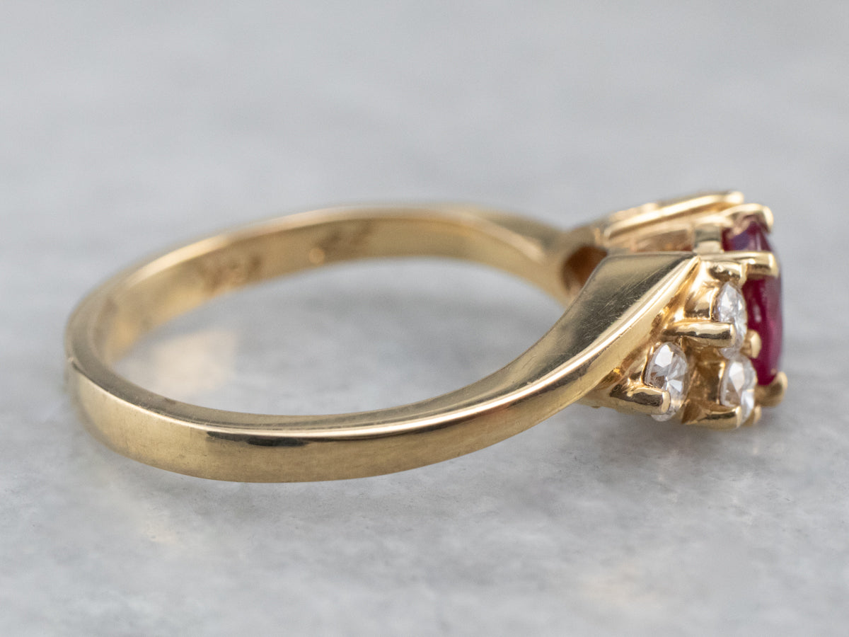 Ruby and Diamond Engagement Ring