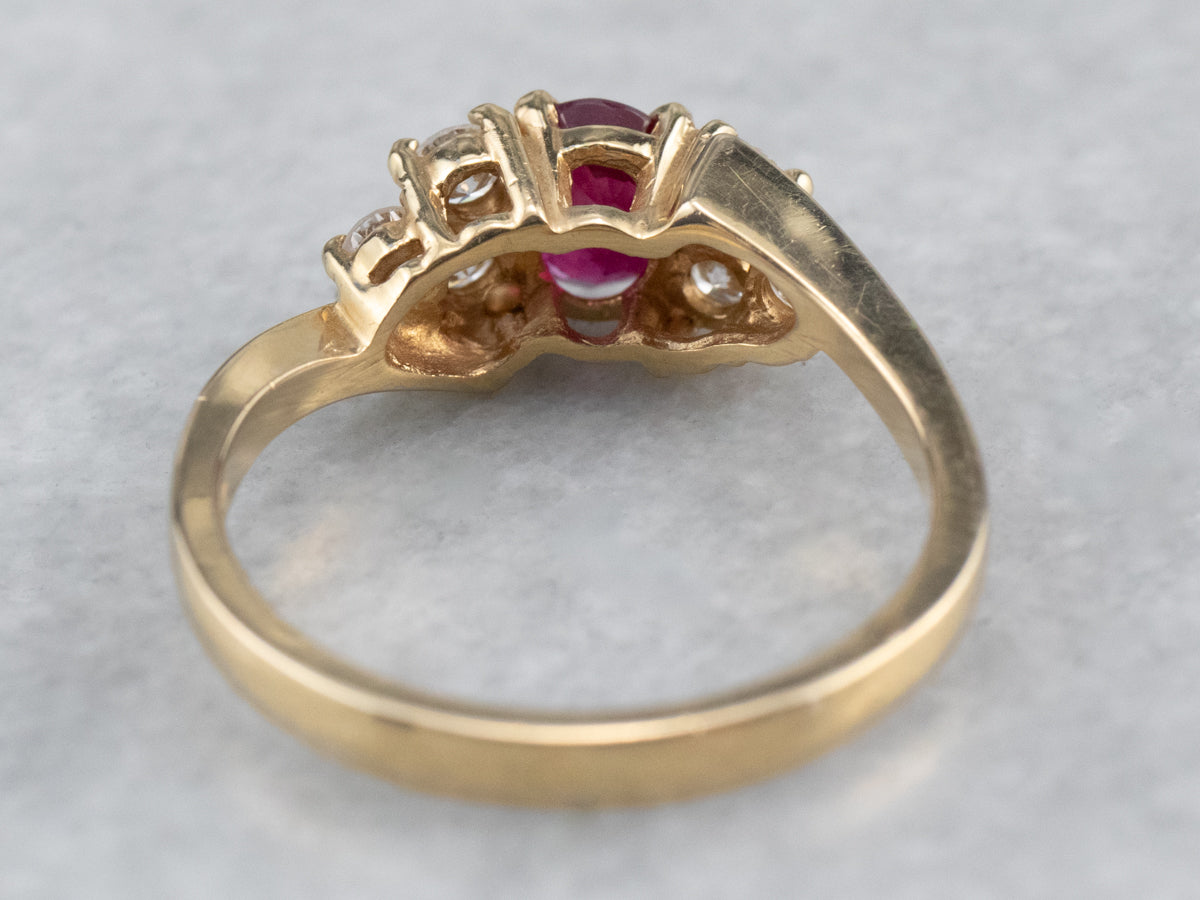 Ruby and Diamond Engagement Ring