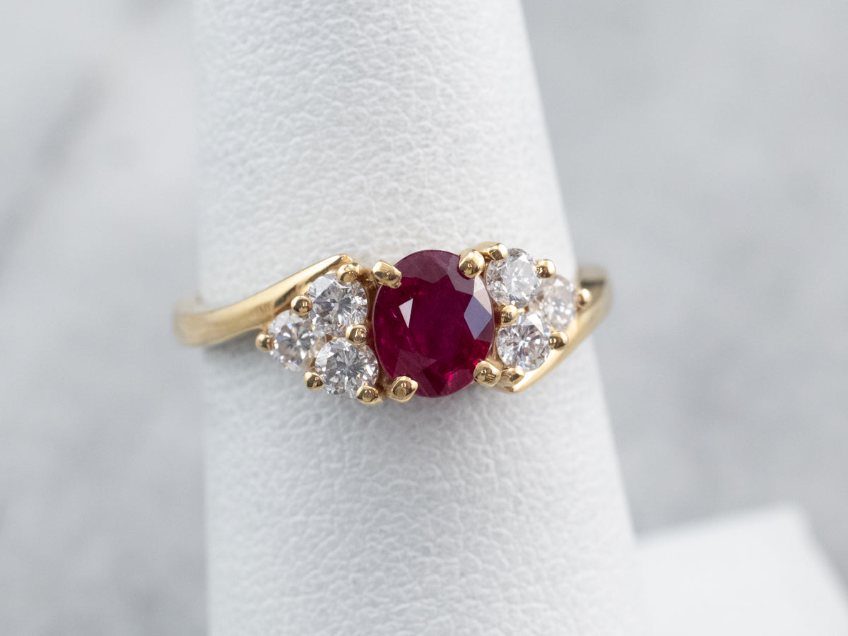 Ruby and Diamond Engagement Ring
