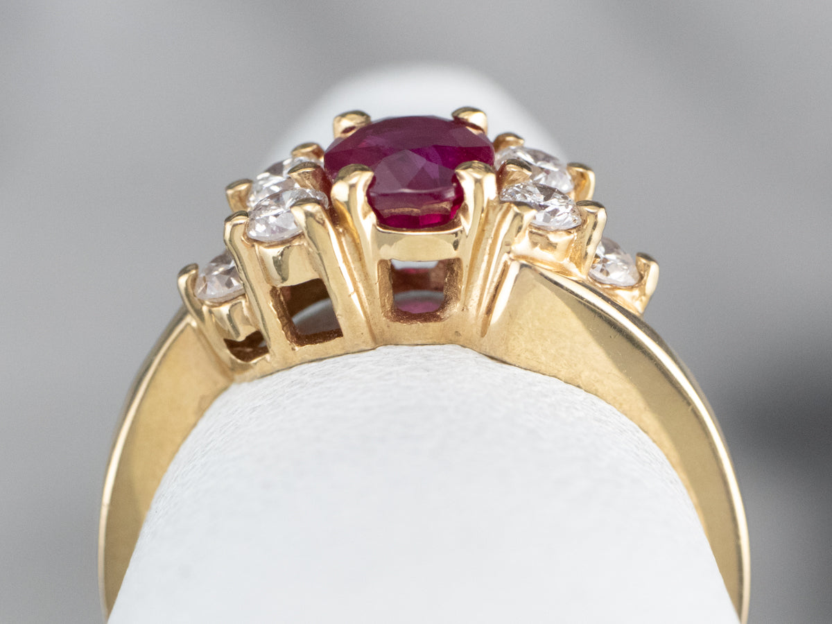 Ruby and Diamond Engagement Ring