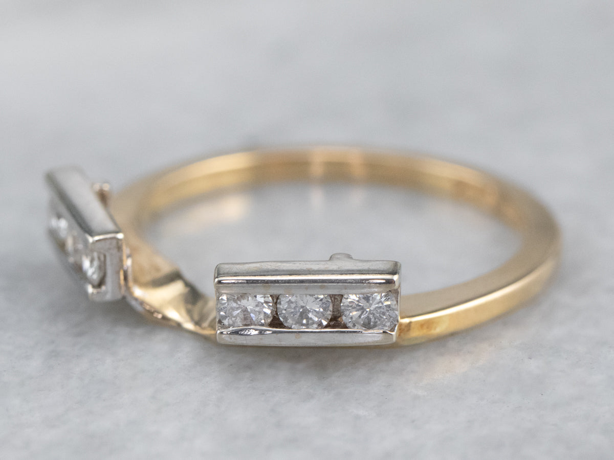 Two Tone Gold Diamond Enhancer Band