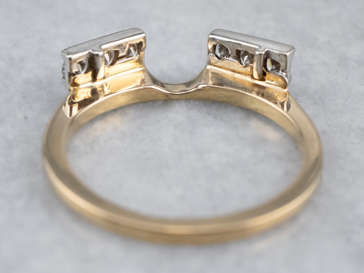 Two Tone Gold Diamond Enhancer Band