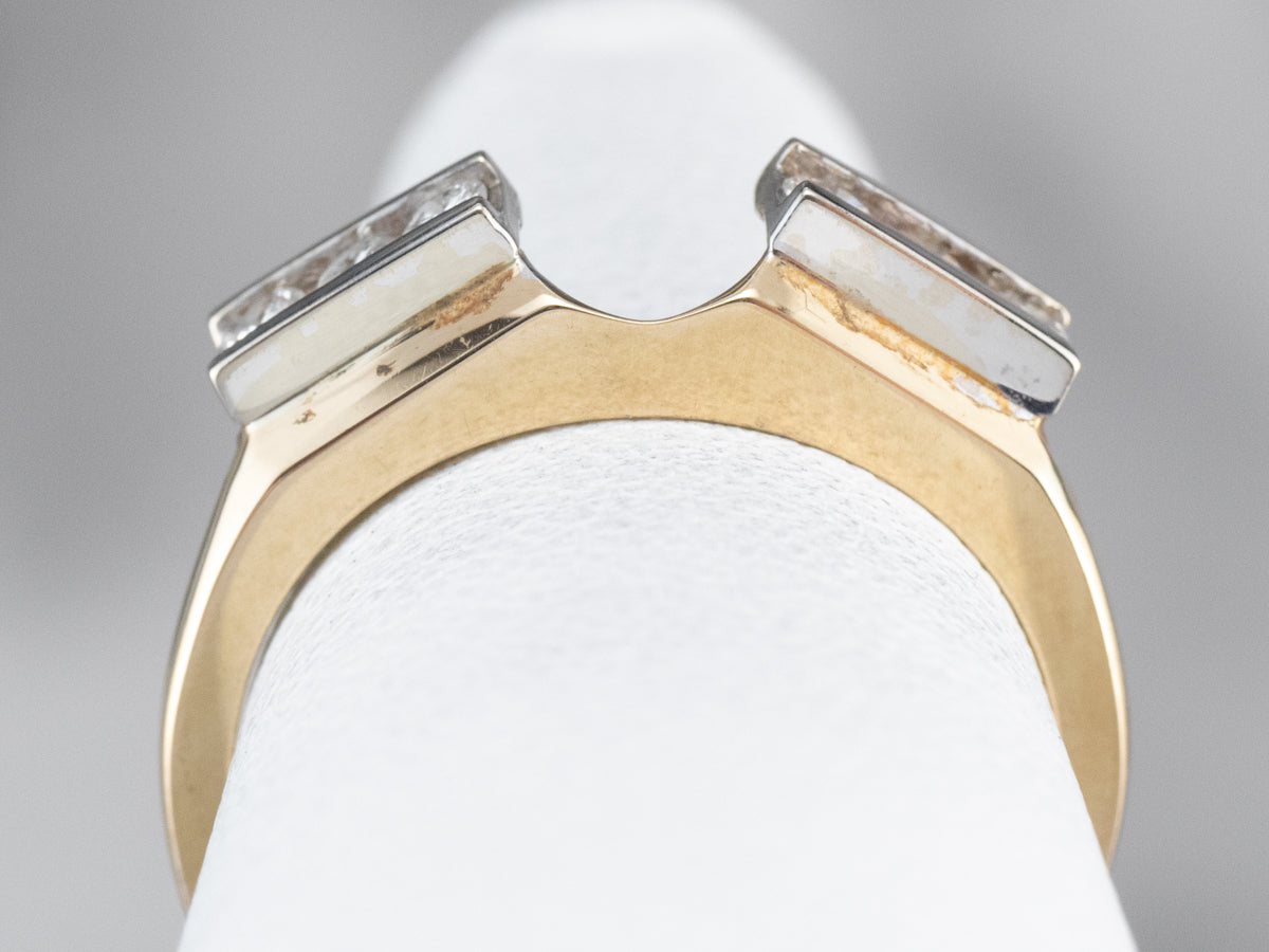Two Tone Gold Diamond Enhancer Band
