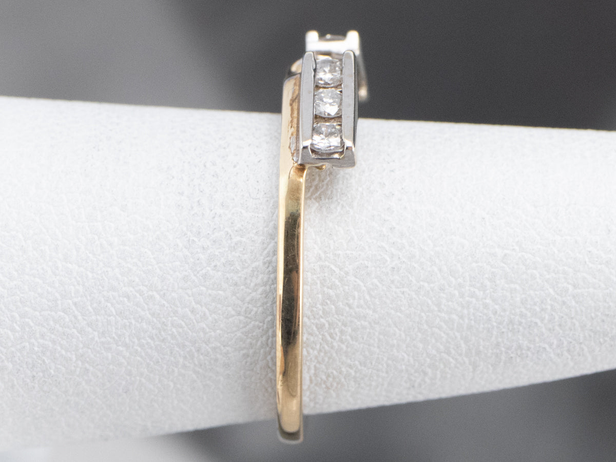 Two Tone Gold Diamond Enhancer Band