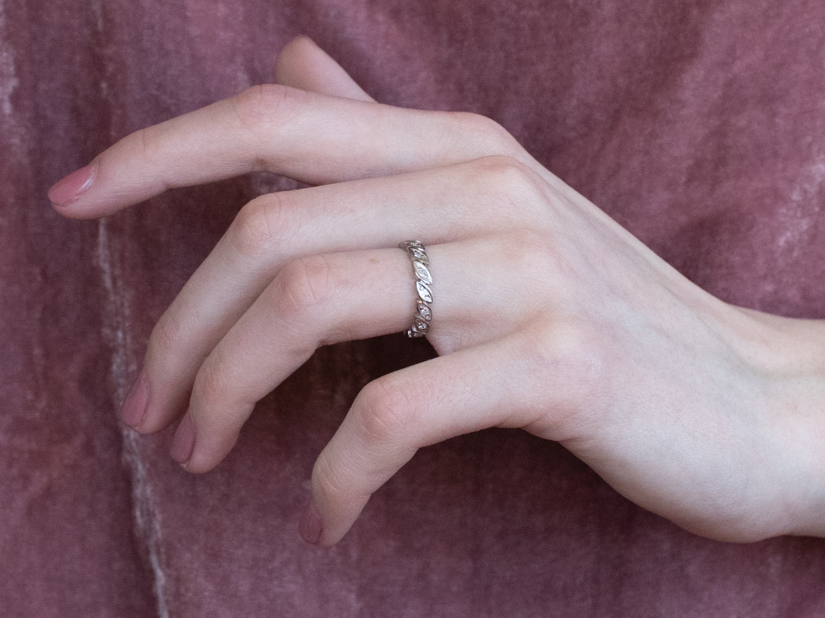 Mid-Century Diamond White Gold Eternity Band
