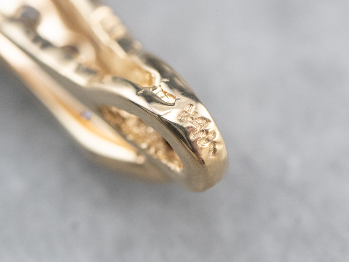 Aquamarine Diamond Gold Pendant