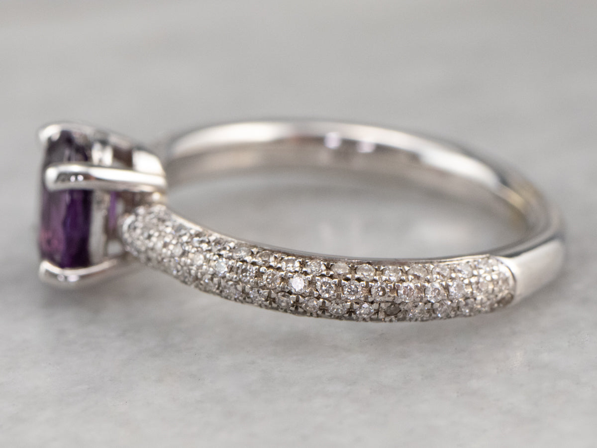 Bi-Colored Sapphire and Diamond Ring