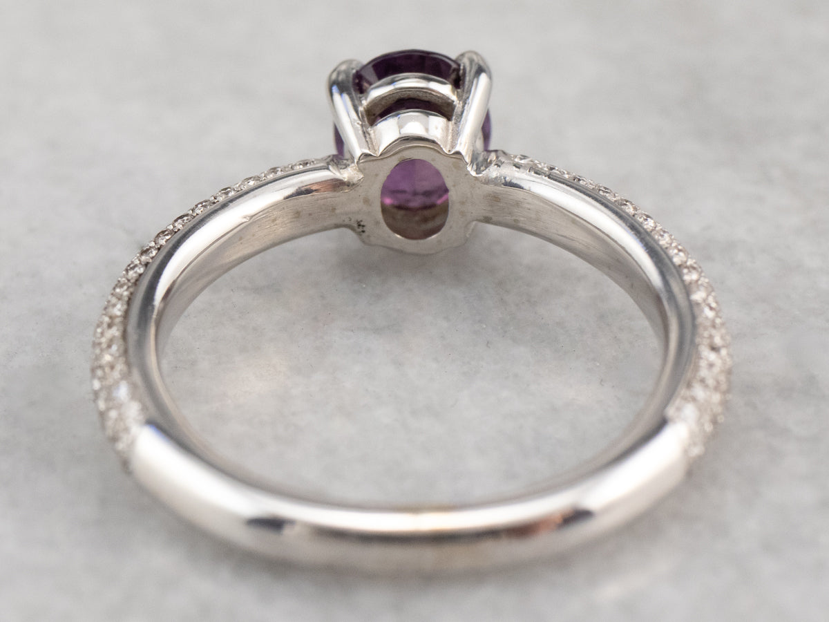 Bi-Colored Sapphire and Diamond Ring