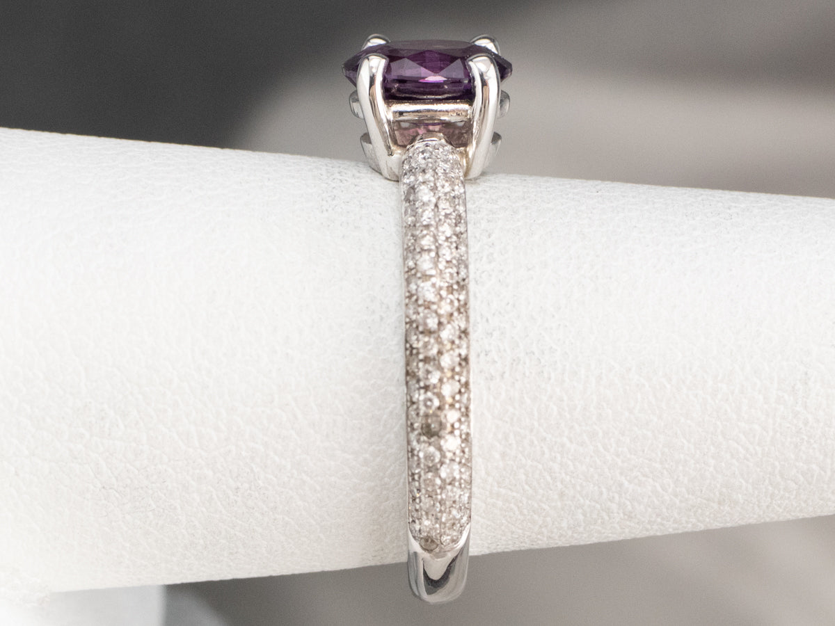 Bi-Colored Sapphire and Diamond Ring