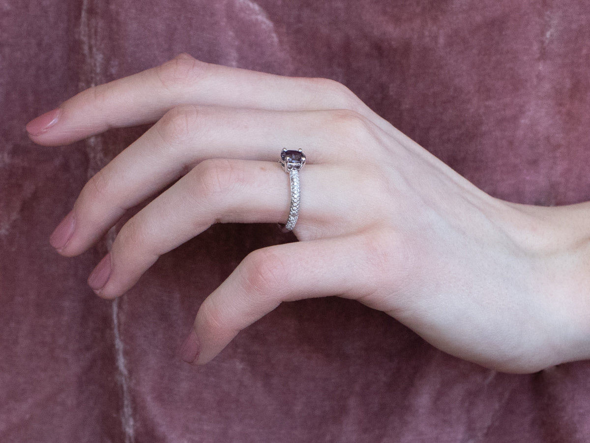 Bi-Colored Sapphire and Diamond Ring