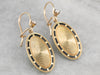 Enamel Seed Pearl and Gold Cufflink Earrings