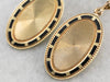 Enamel Seed Pearl and Gold Cufflink Earrings