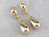 14K Gold Teardrop Drop Earrings