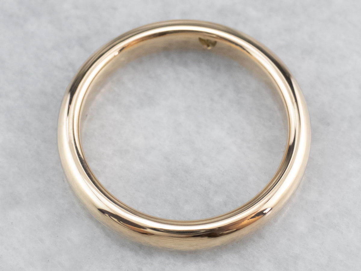 Antique Gold Men's Wedding Band