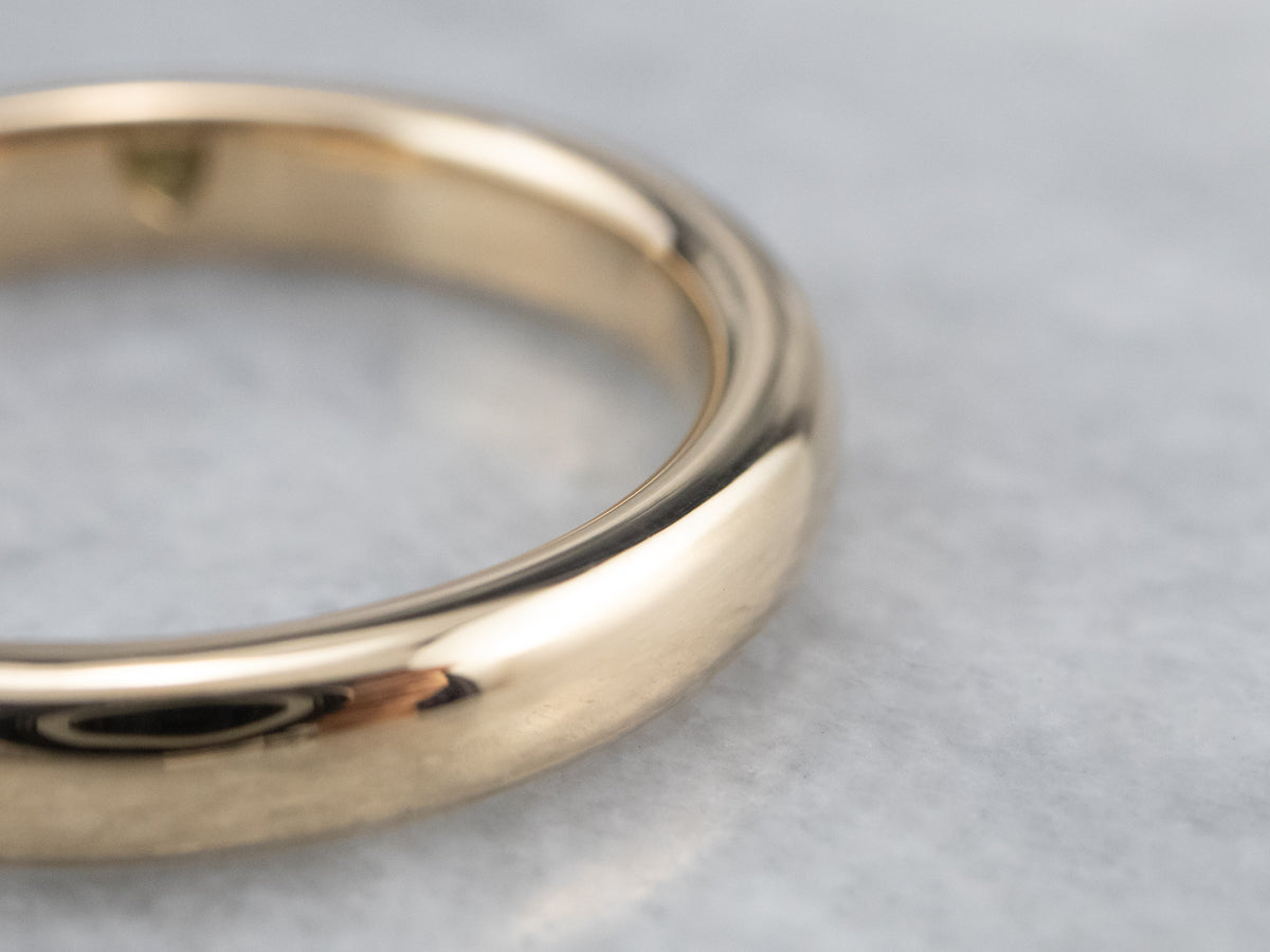 Antique Gold Men's Wedding Band