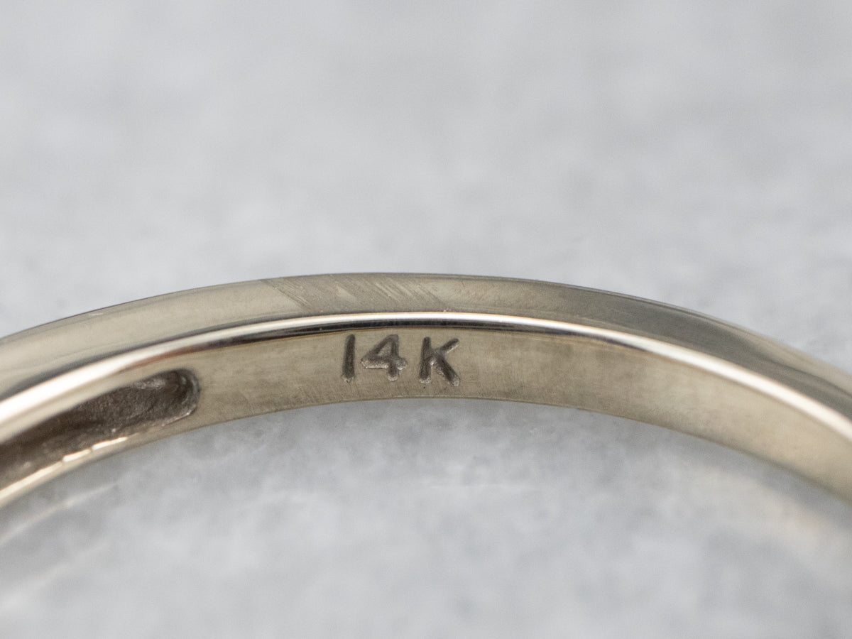 Channel Set Diamond White Gold Wedding Band