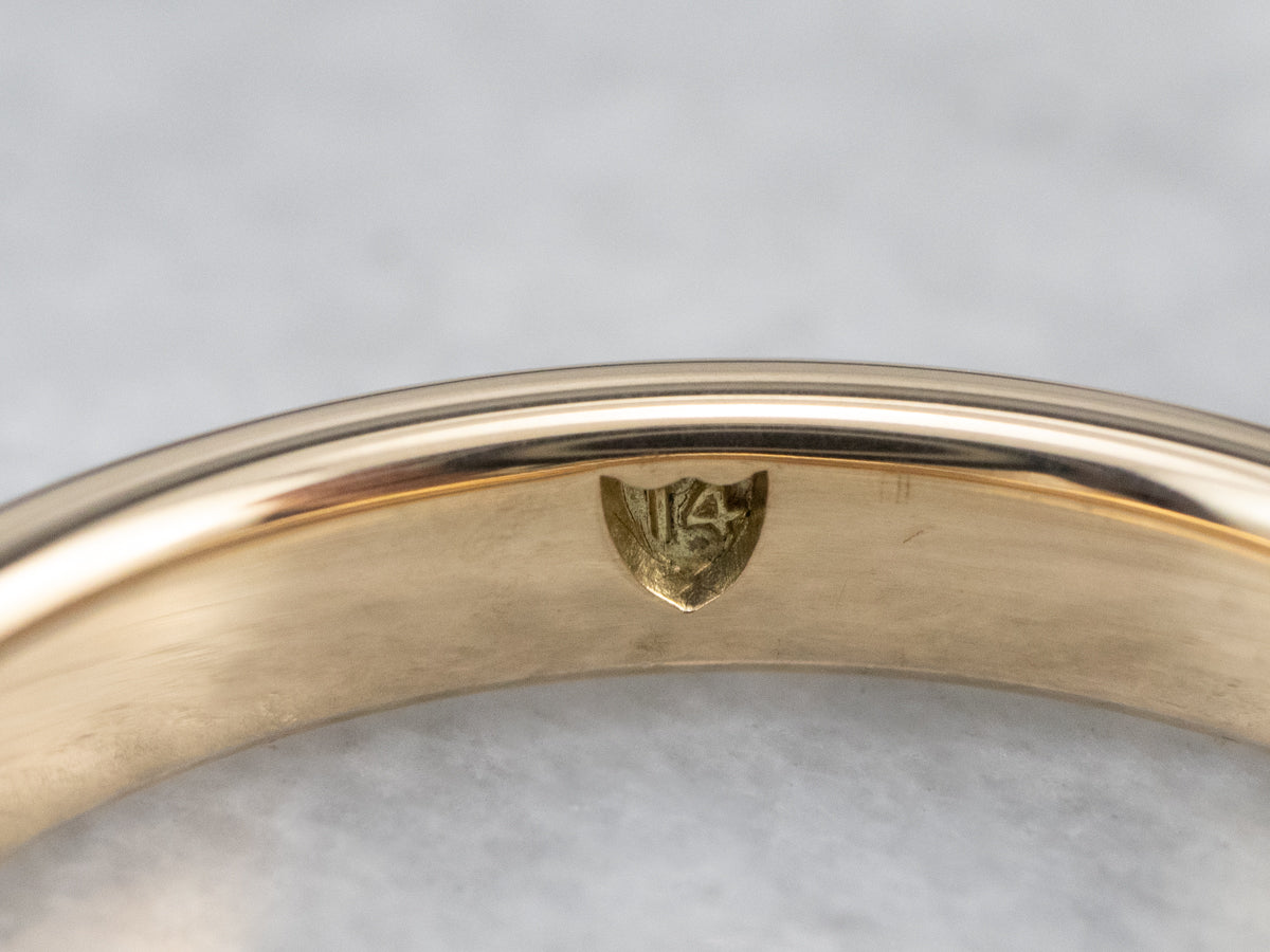 Antique Gold Men's Wedding Band